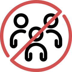 Simple vector icon do not gather in groups