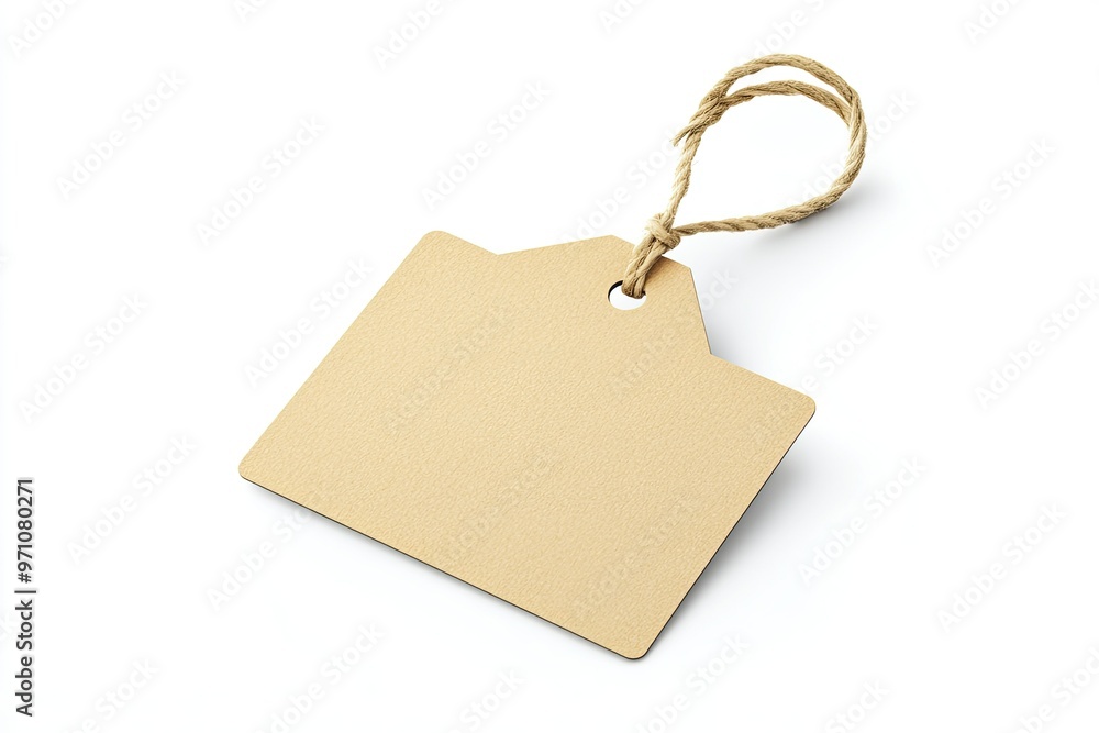 Poster empty shopping tag template. isolated on white with clipping paths