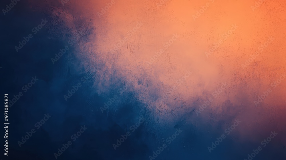 Poster A serene blend of blue and orange colors softly merges in the sky, creating a calming backdrop reminiscent of twilight moments. This natural gradient evokes peace