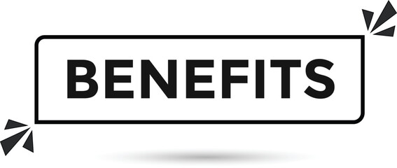 Benefits open button web banner templates. Vector Illustration 
