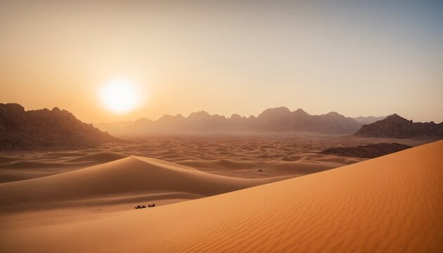 Beautiful desert sunrise view near Tabuk,Saudi Arabia