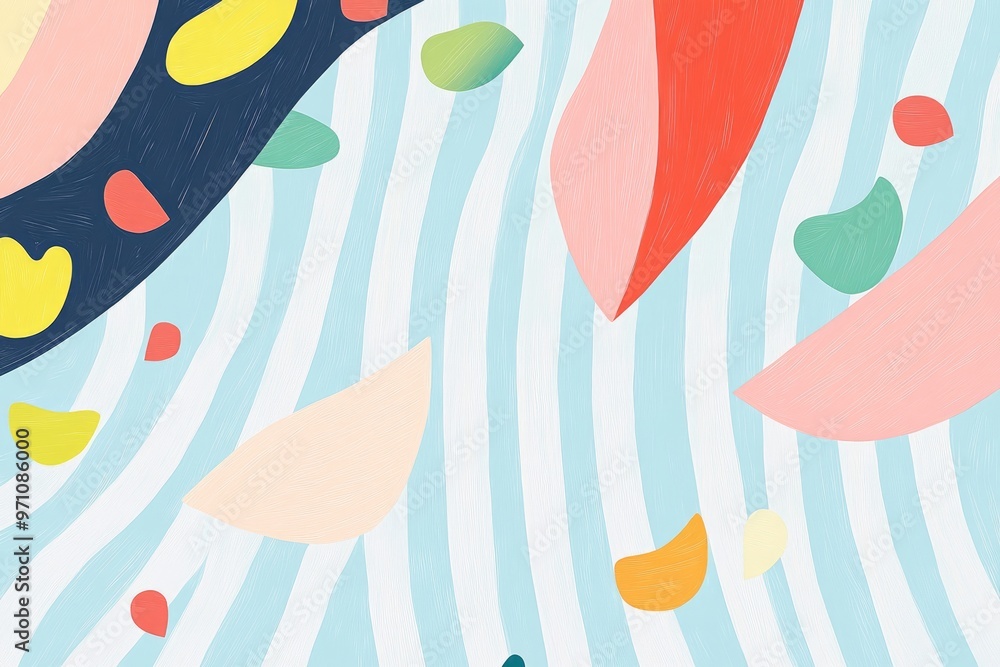 Poster abstract motion blur design inspired by nature in a colorful pattern