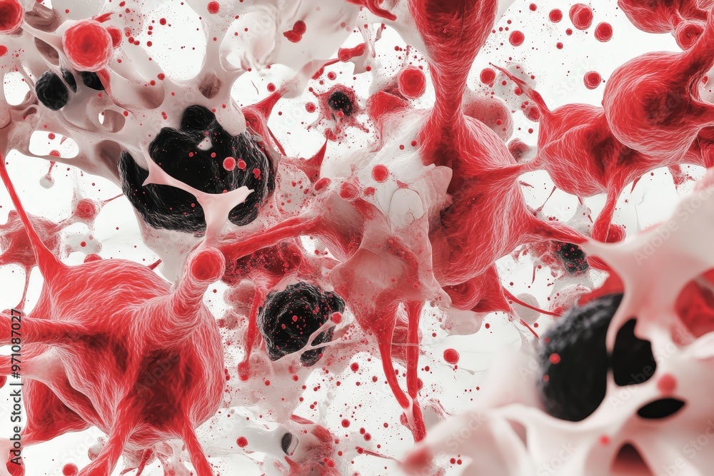 Poster Intricate Interactions: A Stunning Visualization of Cellular Dynamics and Structures Unveiled