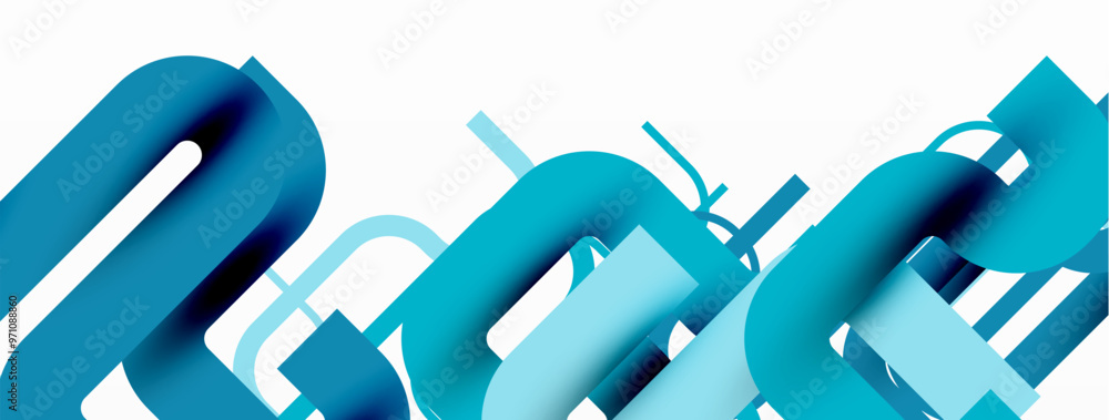 Poster Wave lines minimal abstract background