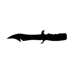 Knife silhouette vector