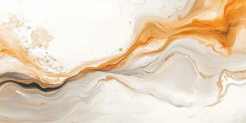 A luxurious close-up of swirling liquid gold and creamy marble textures, blending seamlessly to create an elegant and rich visual, perfect for high-end product designs, luxury branding, or interior de
