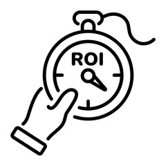 Roi icon in line style