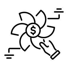 Finance icon in line style 