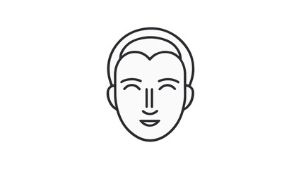 smiling person face vector illustration