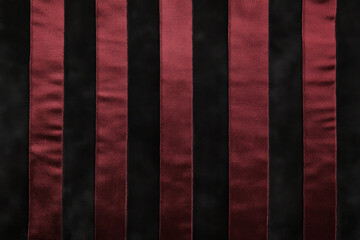 A black background with wide, dark burgundy stripes running horizontally. The rich burgundy adds a subtle hint of color to the otherwise monochromatic design, giving it a warm, luxurious feel without