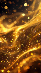 Obraz premium Luxury abstract gold background with glitter light effect decoration.