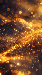 Obraz premium Luxury abstract gold background with glitter light effect decoration.
