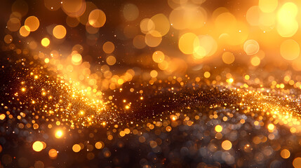 Luxury abstract gold background with glitter light effect decoration.