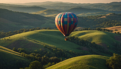 Obraz premium a whimsical scene of a paper hot air balloon