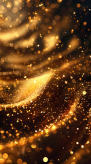 Obraz premium Luxury abstract gold background with glitter light effect decoration.