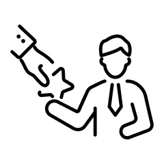 Appreciation icon in line style 