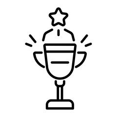 Leadership award icon in linear style