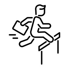 An outline style icon of agility 