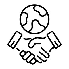 Coalition icon in line style 