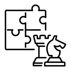 A line style icon of strategy 