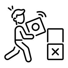 Action plan icon in linear style 