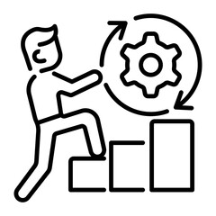 Determination icon in linear style