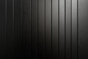 Fototapeta premium A matte black background with bold, glossy black stripes running vertically. The contrast between the matte and glossy textures creates a subtle, sophisticated pattern, with light softly catching the