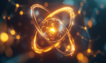 A glowing sphere with a black background. The sphere is the center of the image and the circle is the background