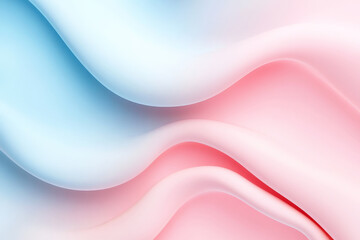 Obraz premium A soft, soothing background in pastel shades of pink and blue, featuring gentle curved shadows that add a sense of calm and relaxation.