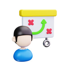 strategy 3d render icons