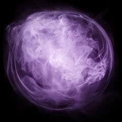 Obraz premium A black background is overlaid with a mysterious fire light effect, a purple plasma portal, and circle light effects
