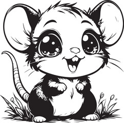 cute rat clipart vector design,awesome cute rat svg,high resolution printable cute rat artwork