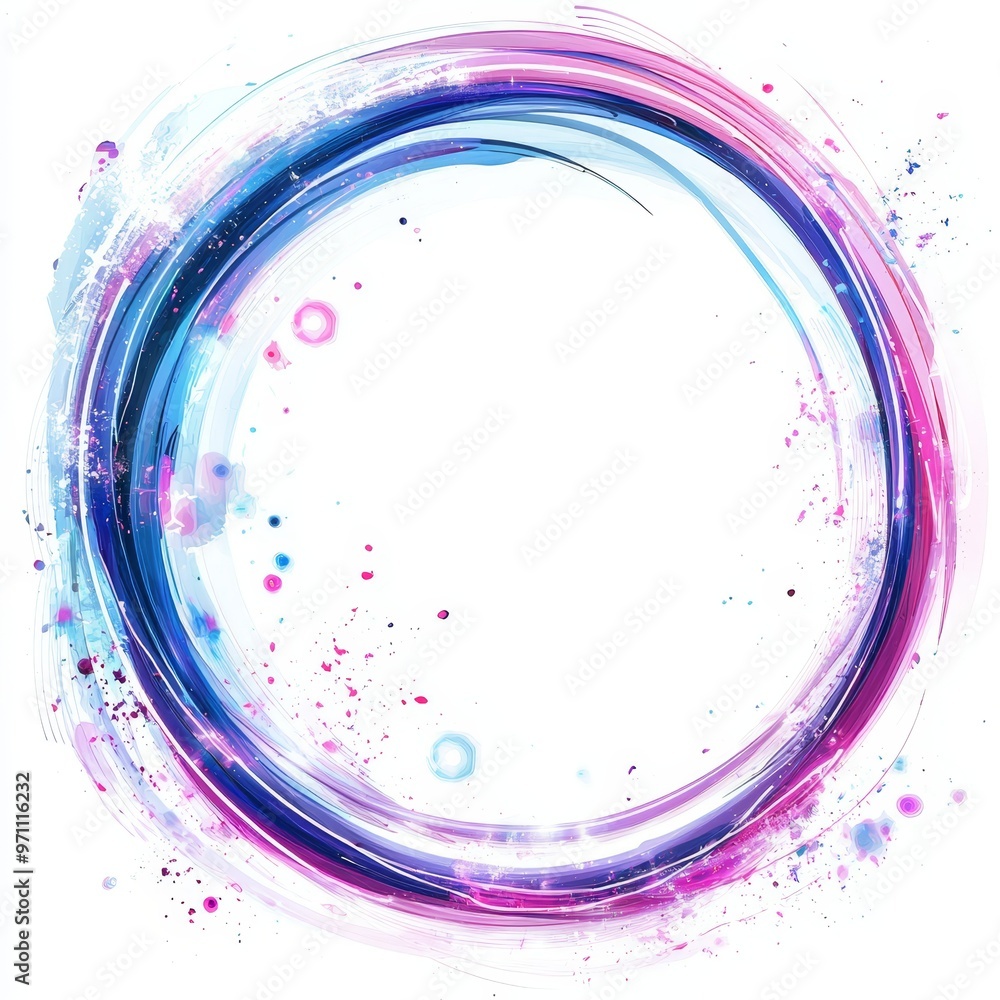 Wall mural an effect of circle light isolated on transparent png file.