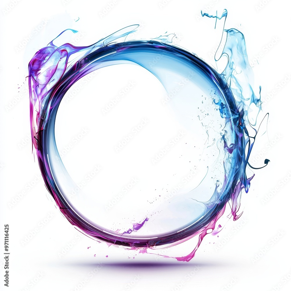 Aufkleber isolated circle light effect material on transparent png.