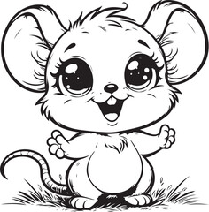 Obraz premium cute rat clipart vector design,awesome cute rat svg,high resolution printable cute rat artwork