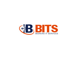 Bits, technology, computer, internet, wifi, blue dark, orange, letter b, clean, professional, template, logo.