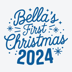 Bella's First Christmas 2024 SVG Design