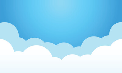 blue sky with clouds Vector Background Backdrop wallpaper