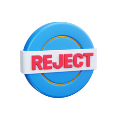 reject 3d render icons