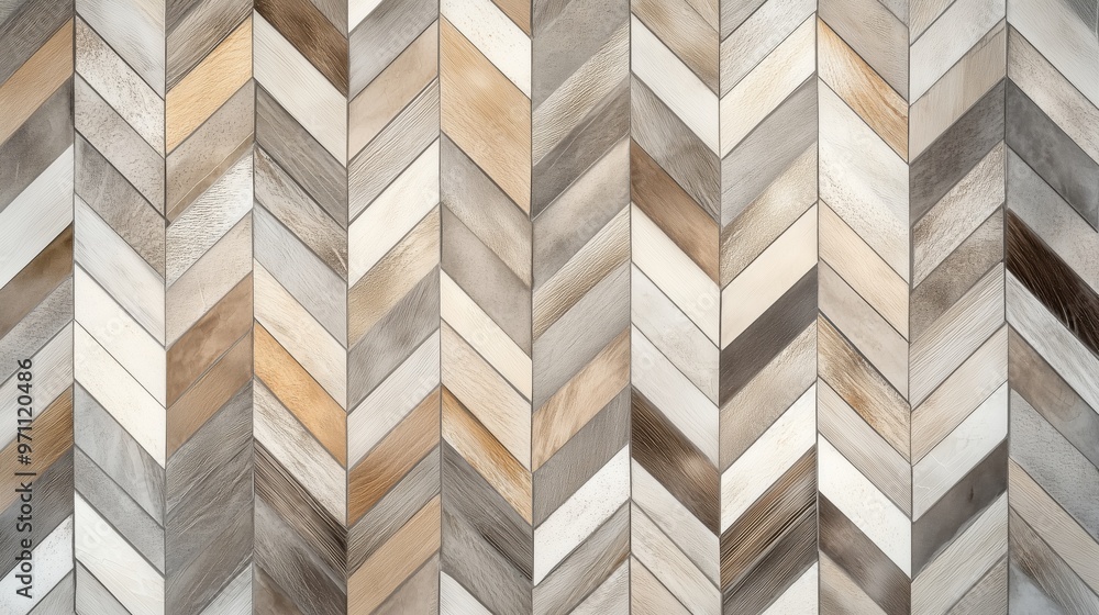 Poster a checkered pattern of wood grain is shown in a variety of colors. the pattern is made up of many di