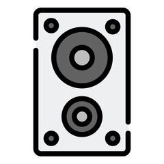 Speaker Icon in Filled Line Style