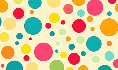A colorful background with many different colored circles. The circles are of various sizes and colors, creating a vibrant and playful atmosphere