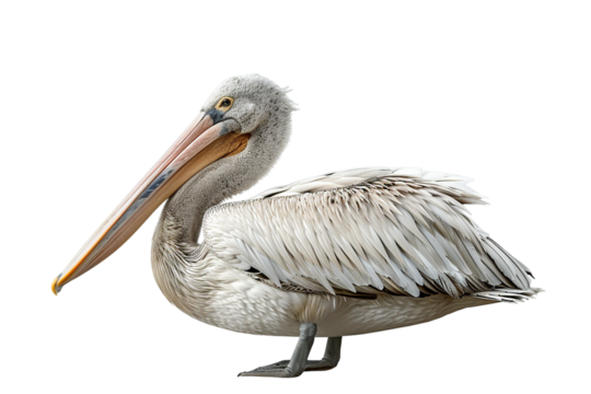 Pelican bird, isolated against a transparent background