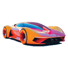 Vector illustration image of a sophisticated sports car with a future style
