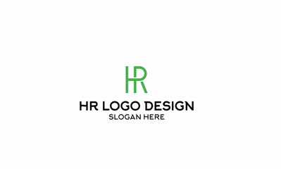 HR letter logo design. Vector 