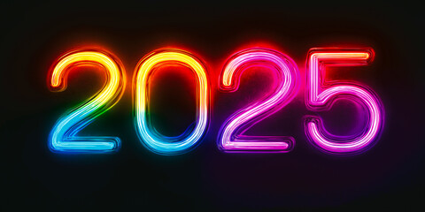 2025 multicolor rainbow neon glowing sign