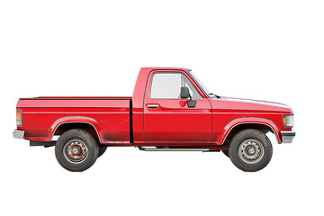 Pickup vintage truck alone against transparent backdrop