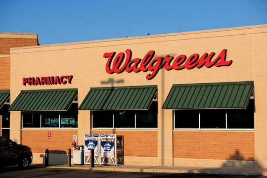 Walgreens storefront in early morning