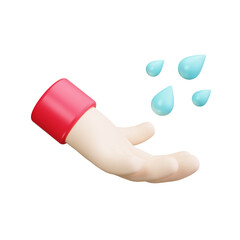 hand 3d render icons