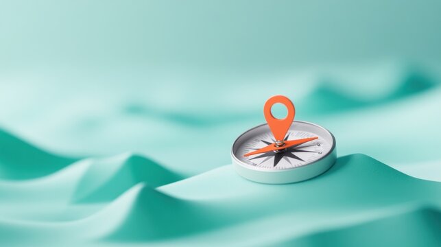 Compass image represents navigating through evolving business trends, strategy in achieving business goals and adapting to market changes.